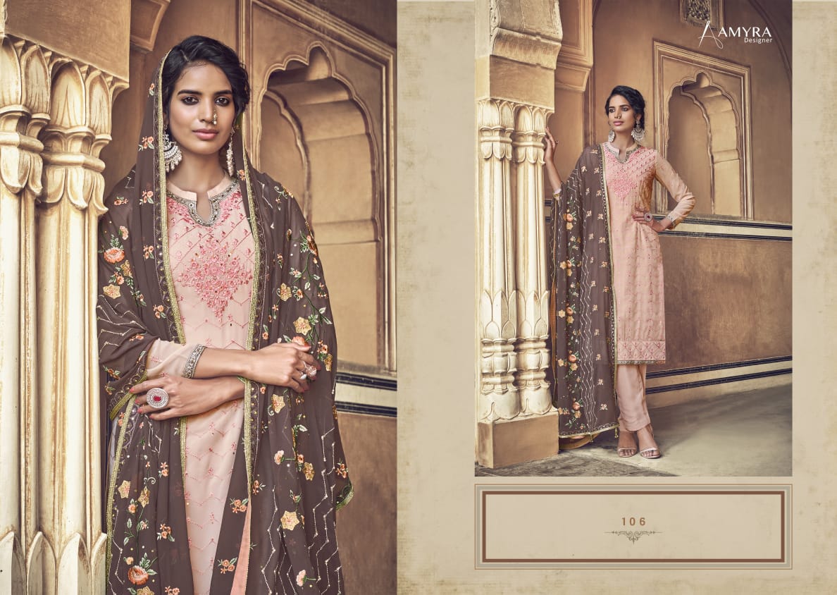 Amyra Dream Vol 2 Georgette Heavy Designer Salwar Suits Catalog
